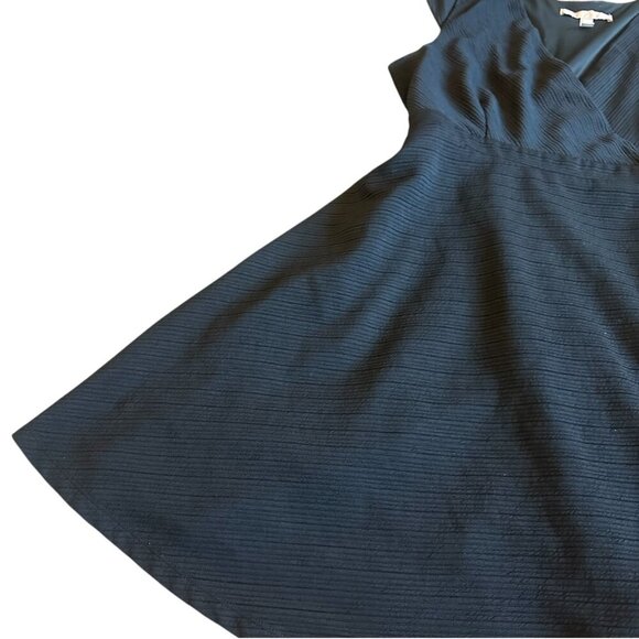 Hutch Anthropologie Ronnie Black Wrap Dress Short Sleeve A-Line Size XL Women's - Picture 5 of 11